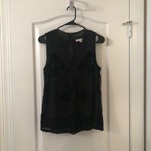 Meadow Rue black tank with detailing